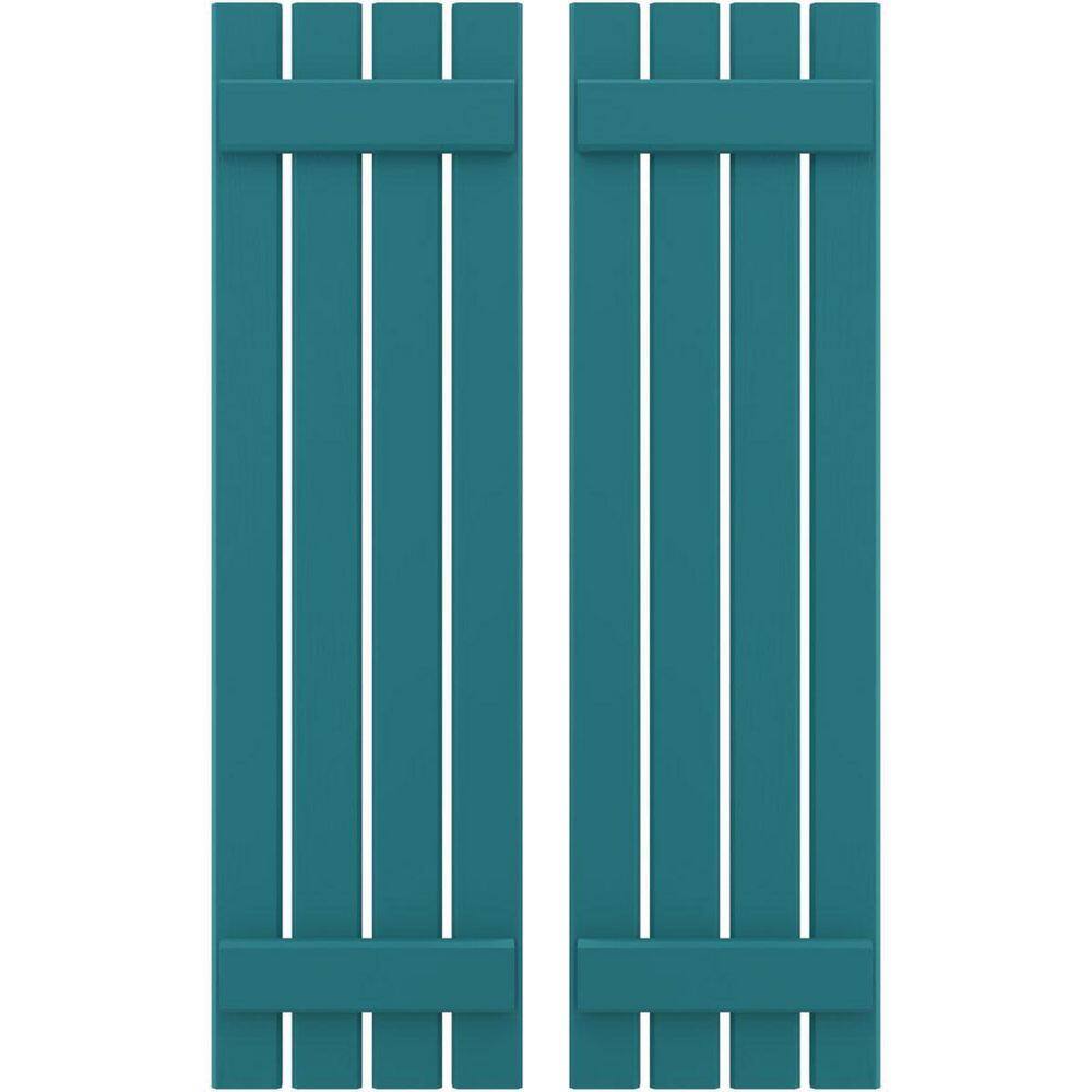 15-1/2-in W x 34-in H Americraft 4 Board Exterior Real Wood Spaced Board and Batten Shutters Antigua price history on PriceWatchPro