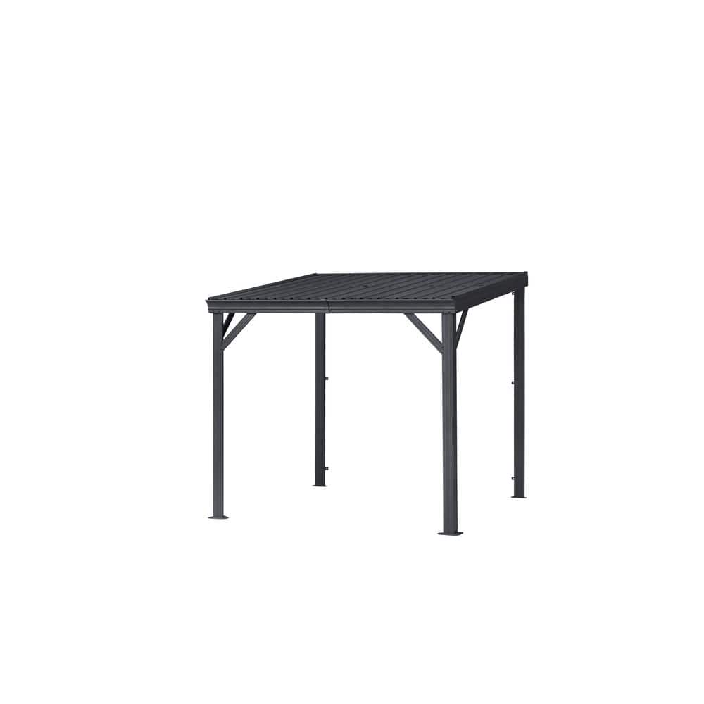 10 ft. x 12 ft. Gazebo Outdoor Expandable Wall Mounted Lean-to Gazebo with Steel Metal Roof price history on PriceWatchPro
