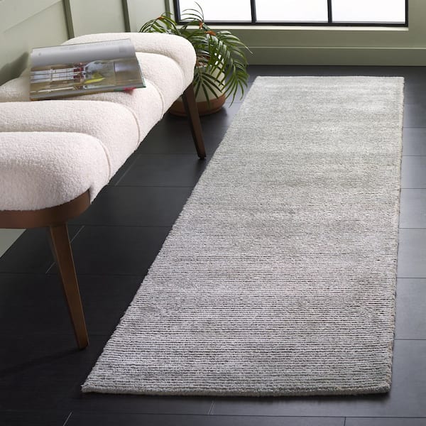 Himalaya 2 ft. x 10 ft. Gray Horizontal Gradient Runner Rug