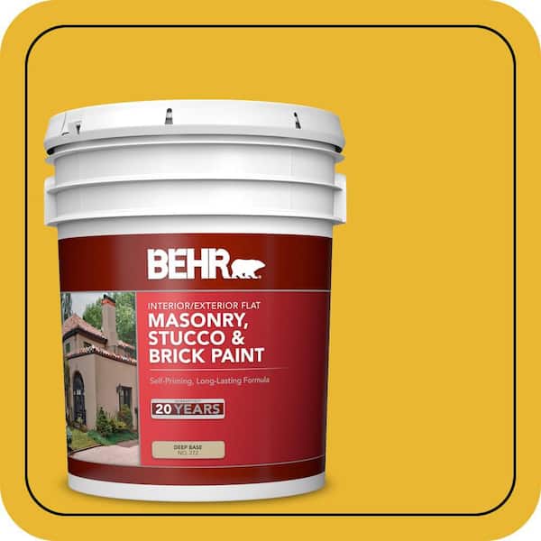 5 gal. #OSHA-6 OSHA SAFETY YELLOW Flat Interior/Exterior Masonry, Stucco and Brick Paint