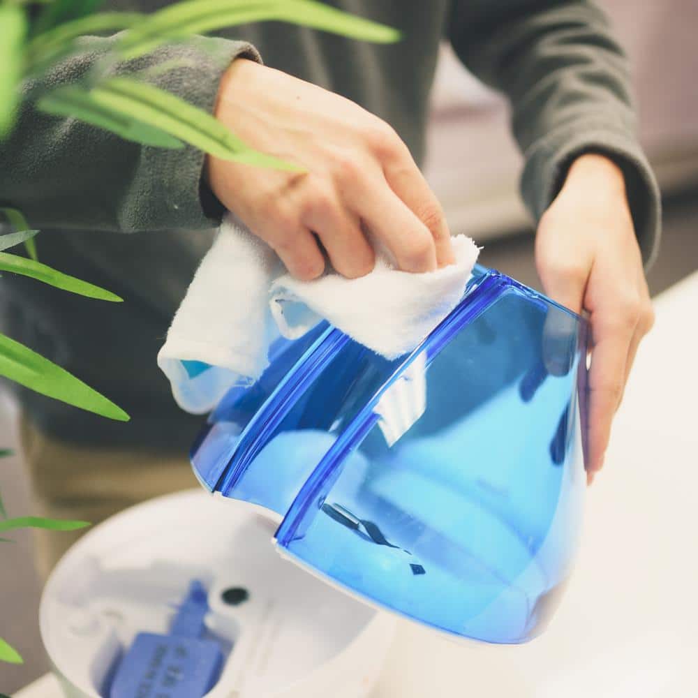 Blue and White Ultrasonic Cool Mist Humidifier with Sound Machine