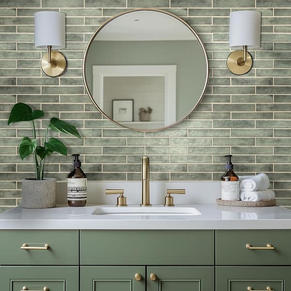 Stella Emerald Glossy Green Ceramic Subway Tile 2 in. x 10 in., Wall (5.16 sq. ft./Case)