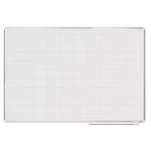 Grid Planning Board, 48 in. x 36 in., 2 in. x 3 in. Grid, White / Silver