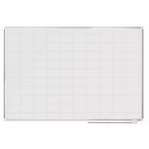 MasterVision 48 in. x 72 in. Magnetic Steel Dry-Erase Planning Board with Aluminum Frame