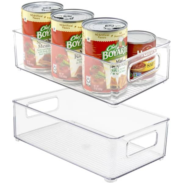 Sorbus 2 Plastic Storage Bins, Clear Kitchen, Pantry, and Bathroom Organizer  with Lids and Handles FR-BCR2 - The Home Depot