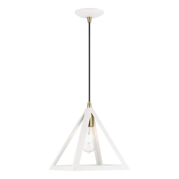 AVIANCE LIGHTING Carlton 1-Light Textured White Island Mini Pendant