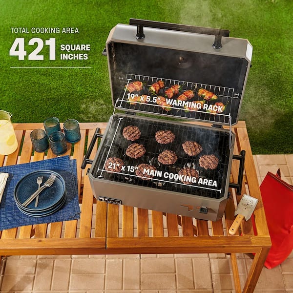 TYTUS Emberwood Portable Charcoal Grill and Smoker in
