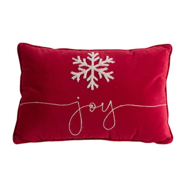 Seasonal Abode Inc Shaya Red Red Velvet Pillow XBT18JY007-RED ...