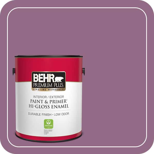 BEHR PREMIUM PLUS 1 gal. #680D-6 Lantana Hi-Gloss Enamel Interior/Exterior Paint & Primer