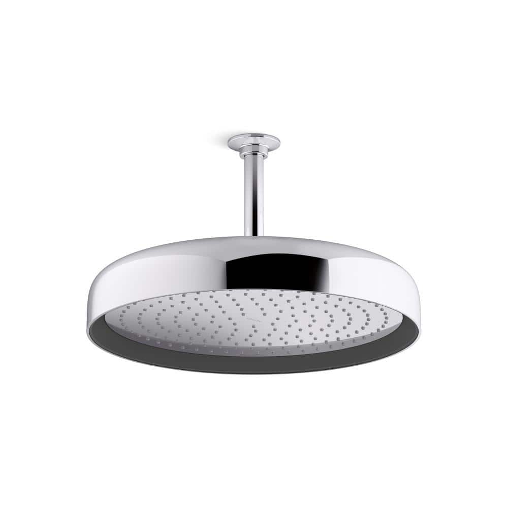 Statement Round 1-Spray Patterns 2.5 GPM 14 in. Ceiling Mount Rainhead Fixed Shower Head in Vibrant French Gold