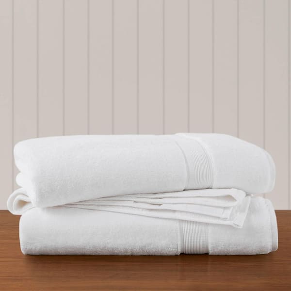 MADISON PARK Signature 800 GSM White 100% Cotton Bath Sheet (Set of 2)
