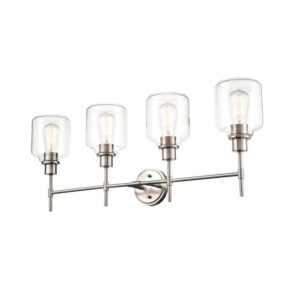 4-Light 34.75 in. Satin Nickel Vanity Light price history on PriceWatchPro