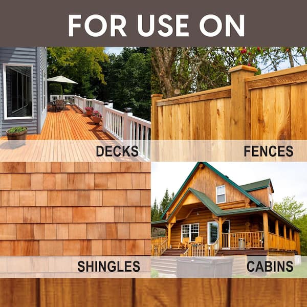 1 Gal. Dark Walnut/Flat Semi-Transparent Wood Deck Stain and Sealer