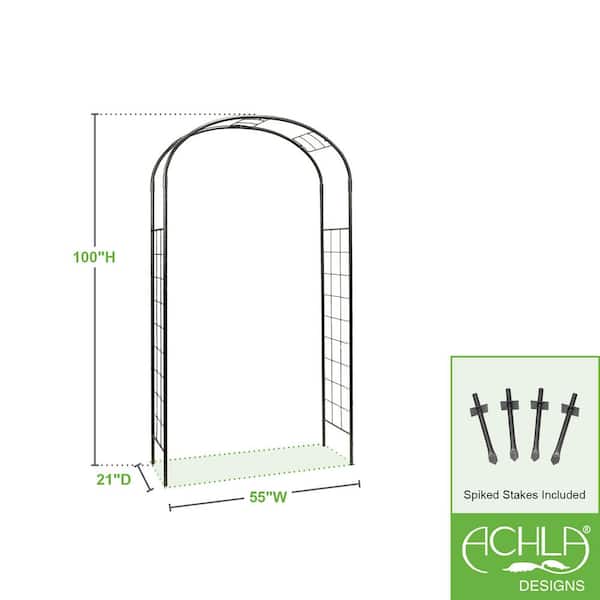 ACHLA DESIGNS Elegant Handcrafted Monet Garden Arbor, 100 Inch