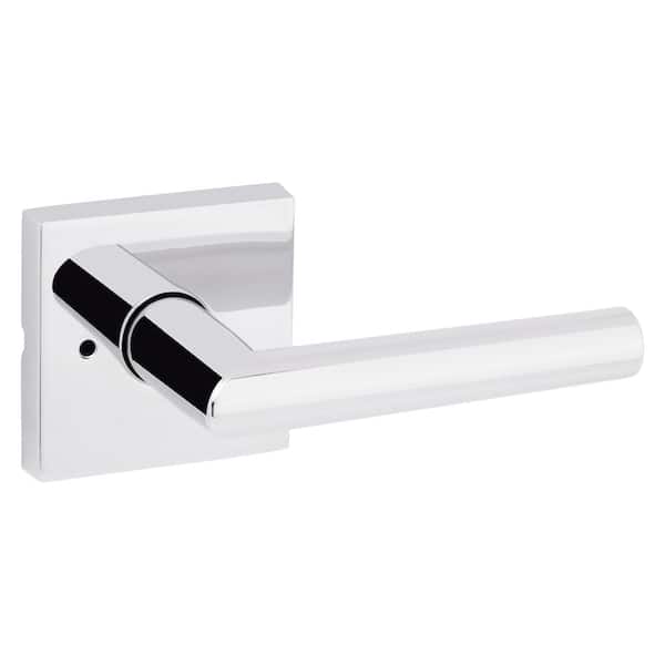 Milan Polished Chrome Square Bed/Bath Reversible Door Lever