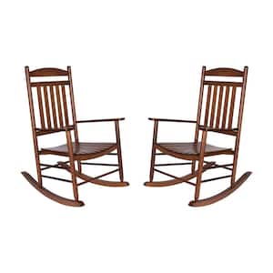 35.5 in. H Oak Wood Indoor/Outdoor Rocking Chair, Patio Furniture, Lounge Chair, Lawn Chair