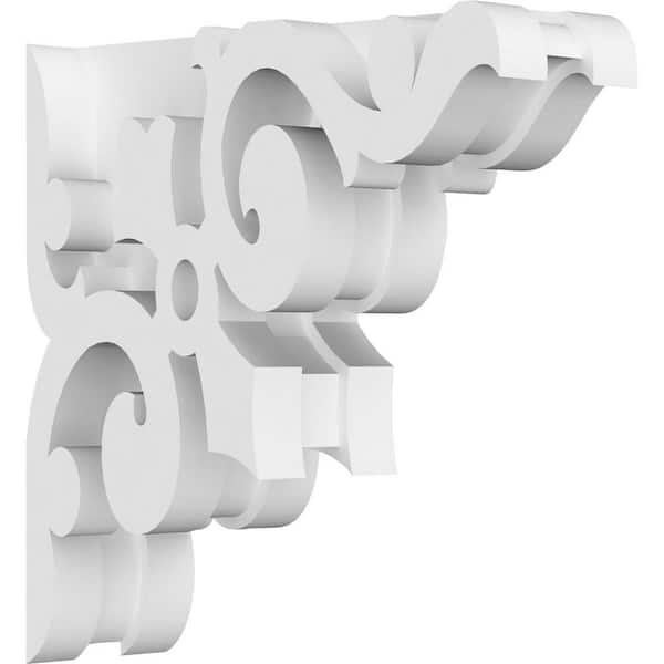 Ekena Millwork Whitman 1.5 in. W x 6 in. H x 6 in. D Signature Urethane Polyurethane Corbel