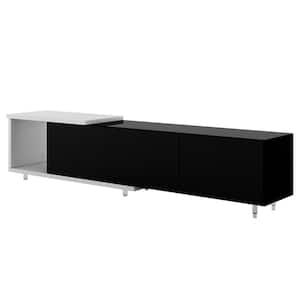 Mondern Stylish Black TV Stand Fits TV's up to 80 in.