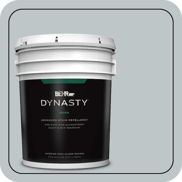 BEHR DYNASTY 5 gal. #PPU12-10 Misty Morn Semi-Gloss Enamel Interior Stain-Blocking Paint & Primer