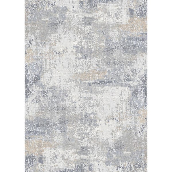Claude Blue 9 ft. x 12 ft. Modern Abstract Area Rug