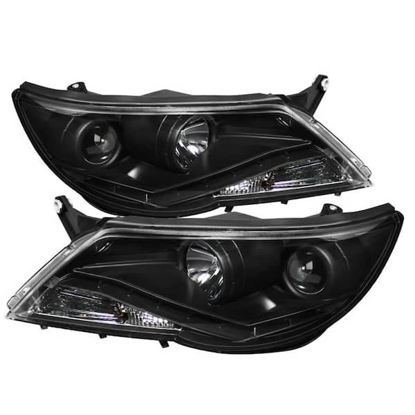 Spyder Auto Volkswagen Tiguan 09-11 Projector Headlights - DRL - Black - High H1 (Included) - Low H7 (Included)