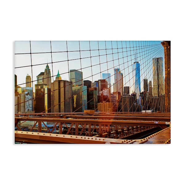 Stupell Industries Cityscape Through Bridge by Seven Trees Design Unframed Abstract Graphic Art Print 20 in. x 30 in.