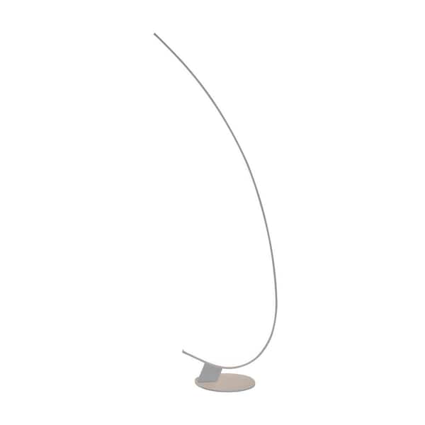 ARTIVA COMET1 69 in. Matte White Full-Arched LED Floor Lamp with Remote and Party/Mood Light