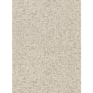 Tiffany Taupe Abstract Geometric Taupe Wallpaper Sample