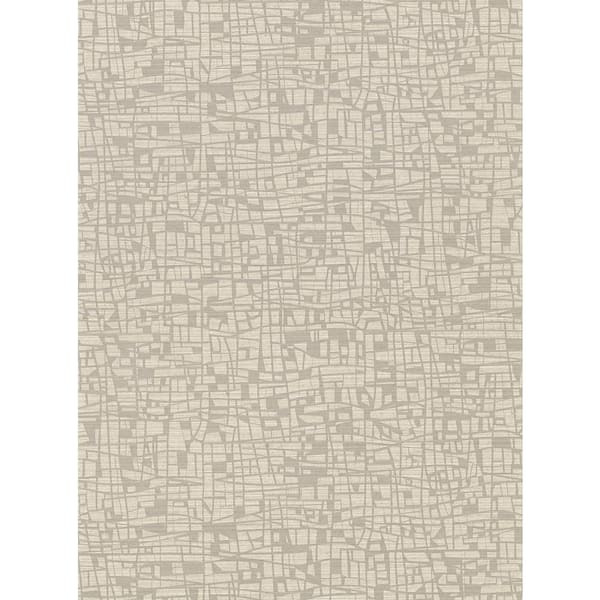 Warner Tiffany Taupe Abstract Geometric Taupe Wallpaper Sample 2945 ...