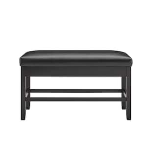 Carrara Black Ebony Counter Bench with storage (26 in. Height x 42 in. Width x 17 in. Depth)