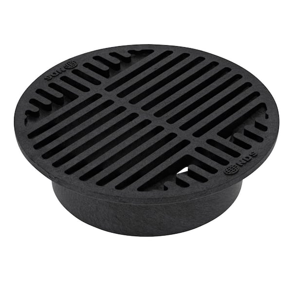 NDS 8 in. Plastic Round Drainage Grate in Black 10 - The Home Depot