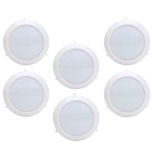 6 in. Canless LED Downlight 4000K New Construction and Remodel Integrated LED Recessed Light Kit (6-Pack)