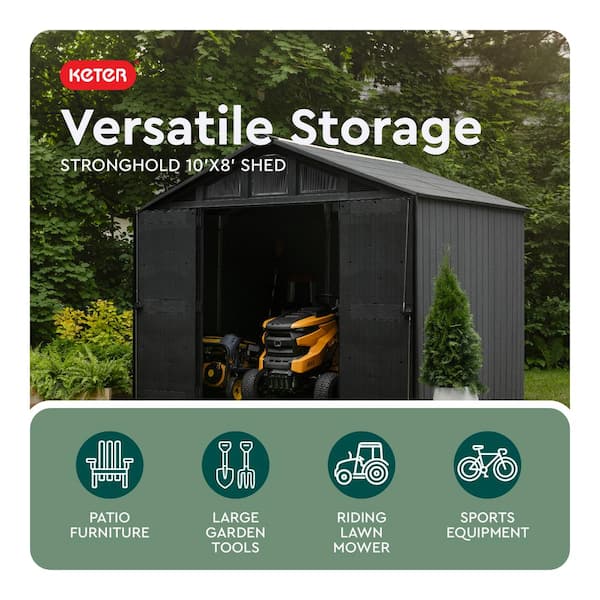 NEIGHBORHOOD PROPERTY OF SRL マット Sizzim 8 ft. W x 12 ft. D Outdoor Storage Metal Shed with