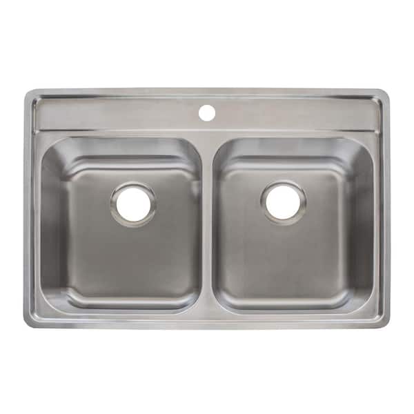 Franke Evolution Fast-in Mount Drop-in Stainless Steel 33.5 in. 1-Hole Single Basin Kitchen Sink in Stainless Steel