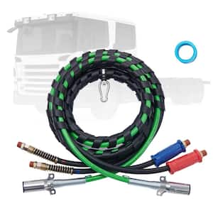 15 ft. Semi Truck Air Lines Kit 3-in-1 Air Hoses and ABS Power Line for Semi Truck Trailer Tractor with Teflon Tape