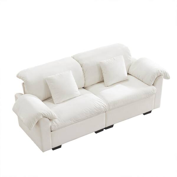 Amazon.com: Corduroy Sectional Couch, 84“ Width Oversize