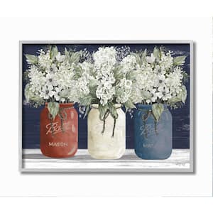 ''Americana Floral Bouquets Rustic Flowers Country Pride'' by Cindy Jacobs Framed Nature Wall Art Print 11 in. x 14 in.