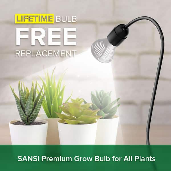 SANSI 150-Watt Equivalent Black Full Spectrum Clip-on Gooseneck