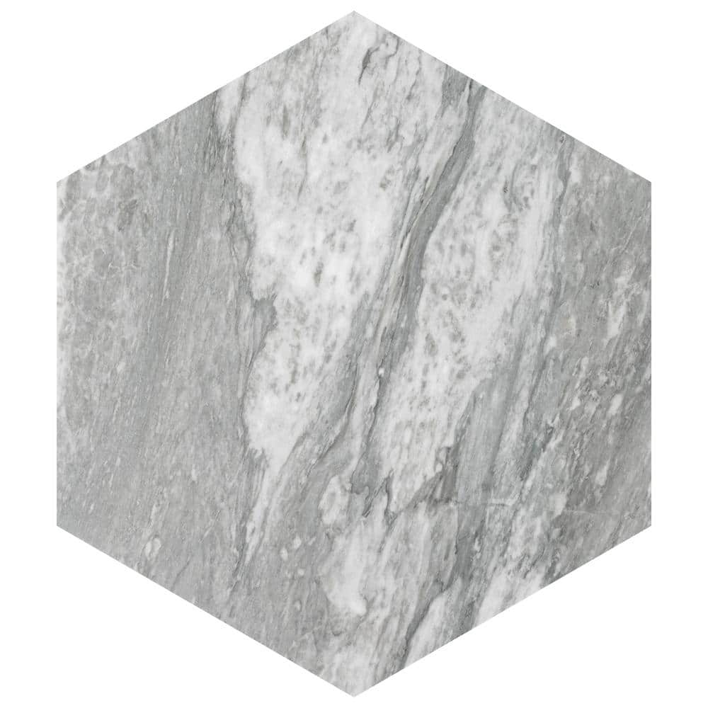 BioTech Hex 11" x 13" Matte Gray Porcelain Tile