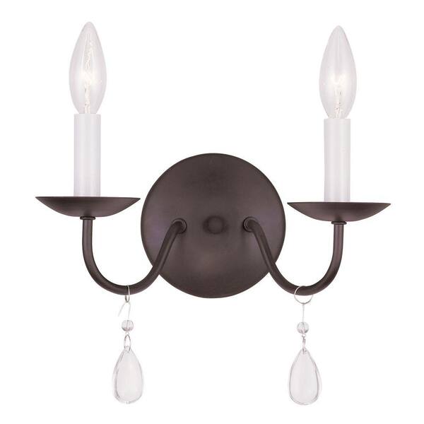 Livex Lighting Providence 2-Light Bronze Incandescent Wall Sconce