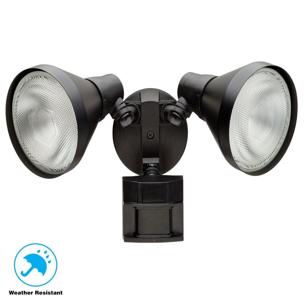 Defiant 180-Degree Activated Black Security Flood Light DF-5416-BK-A - The