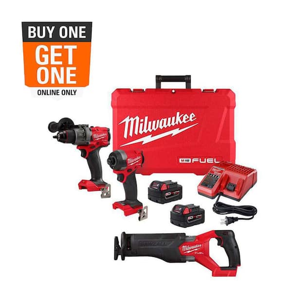 M18 FUEL 18-V Lithium-Ion Brushless Cordless Hammer Drill and Impact Driver Combo Kit (2-Tool) with Reciprocating Saw
