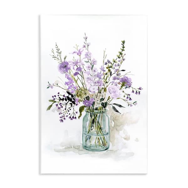 Traditional Mixed Purple Botanicals by Carol Robinson Unframed Graphic Art Print Nature 10 in. x 15 in.