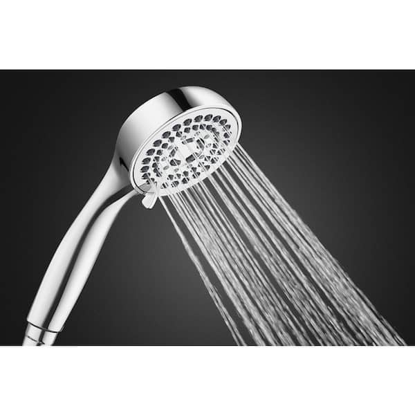 6-spray 5.5 in. Dual Shower Head and Handheld Shower Head in Chrome 6-spray 5.5 in. Dual Shower Head and Handheld Shower Head in Chrome