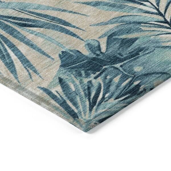 Chantille Machine Washable Indoor/Outdoor Abstract ACN1886 Teal 3 ft. x 4 ft. Area Rug