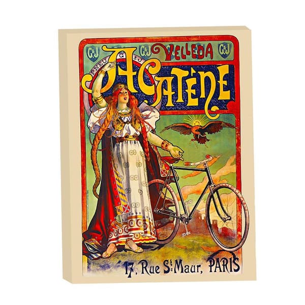 VENICE BEACH Collections Velleda Acatene-17 Rue St Maur Paris Vintage French Cycling Poster, Grotto Studios Unframed Print 24 in. x 18 in.