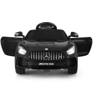12-Volt Licensed Mercedes-Benz GTR Battery Powered Electric Vehicle 8 in. Kids Car with Remote Control Black