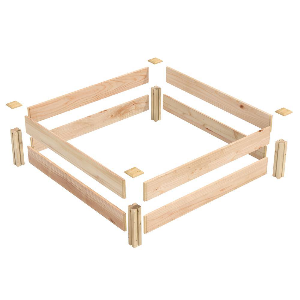 Natural Cedar 48" x 48" Freestanding Raised Garden Bed