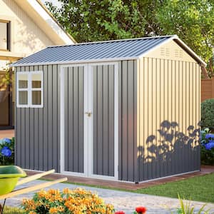 Boosicavelly 8 ft. W x 6 ft. D Metal Outdoor Shed with Lockable