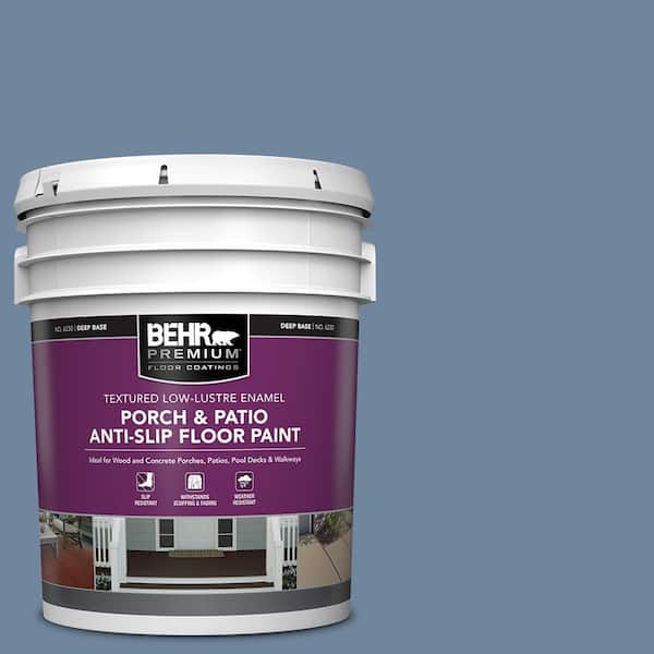 BEHR PREMIUM 5 gal. #S520-5 Thundercloud Textured Low-Lustre Enamel Interior/Exterior Porch and Patio Anti-Slip Floor Paint